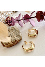 Pika & Bear Pika & Bear - "Oscar" Five Point Hoop Earrings in Gold