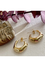 Pika & Bear Pika & Bear - "Oscar" Five Point Hoop Earrings in Gold