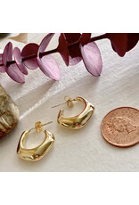 Pika & Bear Pika & Bear - "Oscar" Five Point Hoop Earrings in Gold