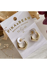 Pika & Bear Pika & Bear - "Oscar" Five Point Hoop Earrings in Gold
