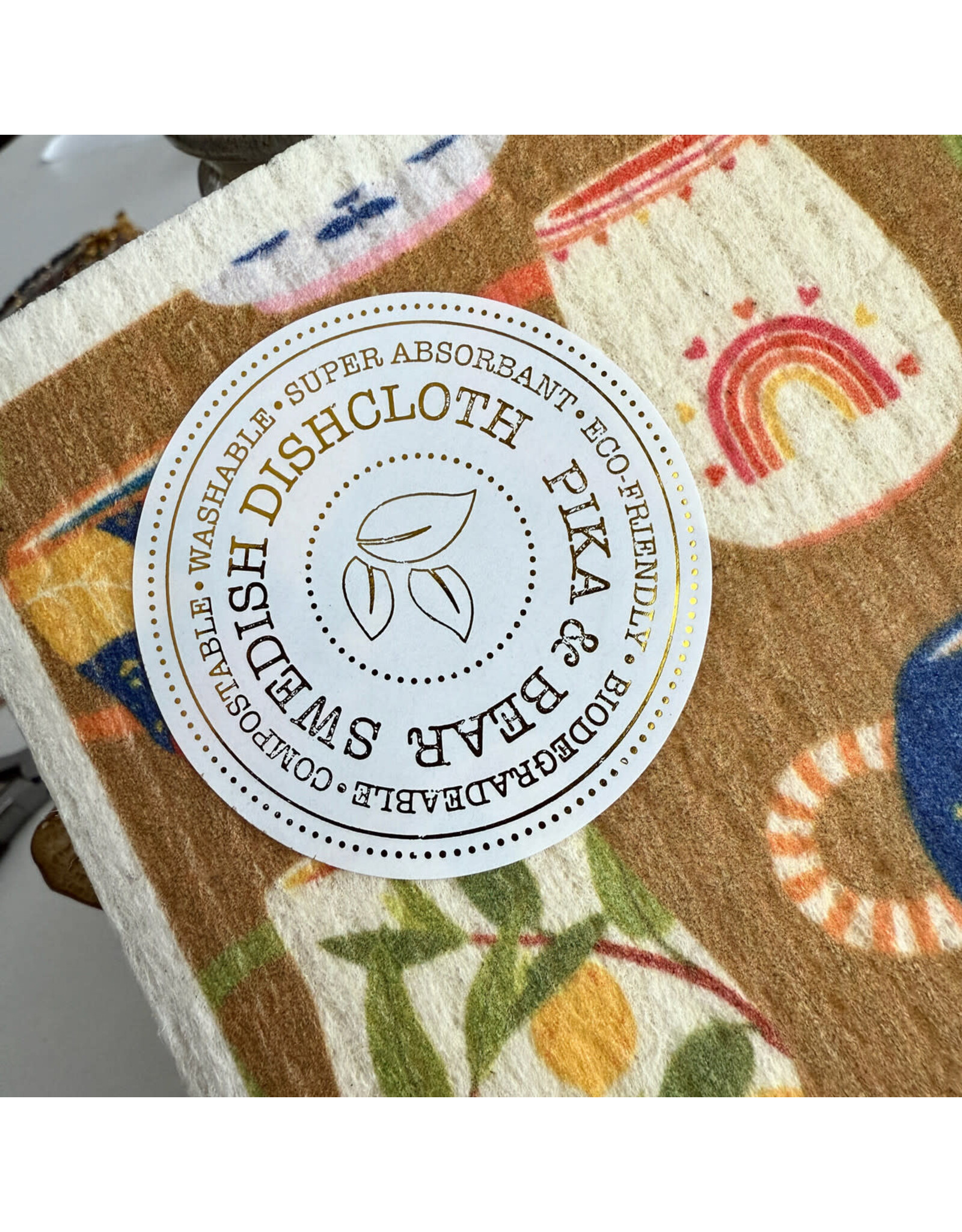 Pika & Bear Pika & Bear - "Mugshot" Teacups & Mugs Design Swedish Dishcloth