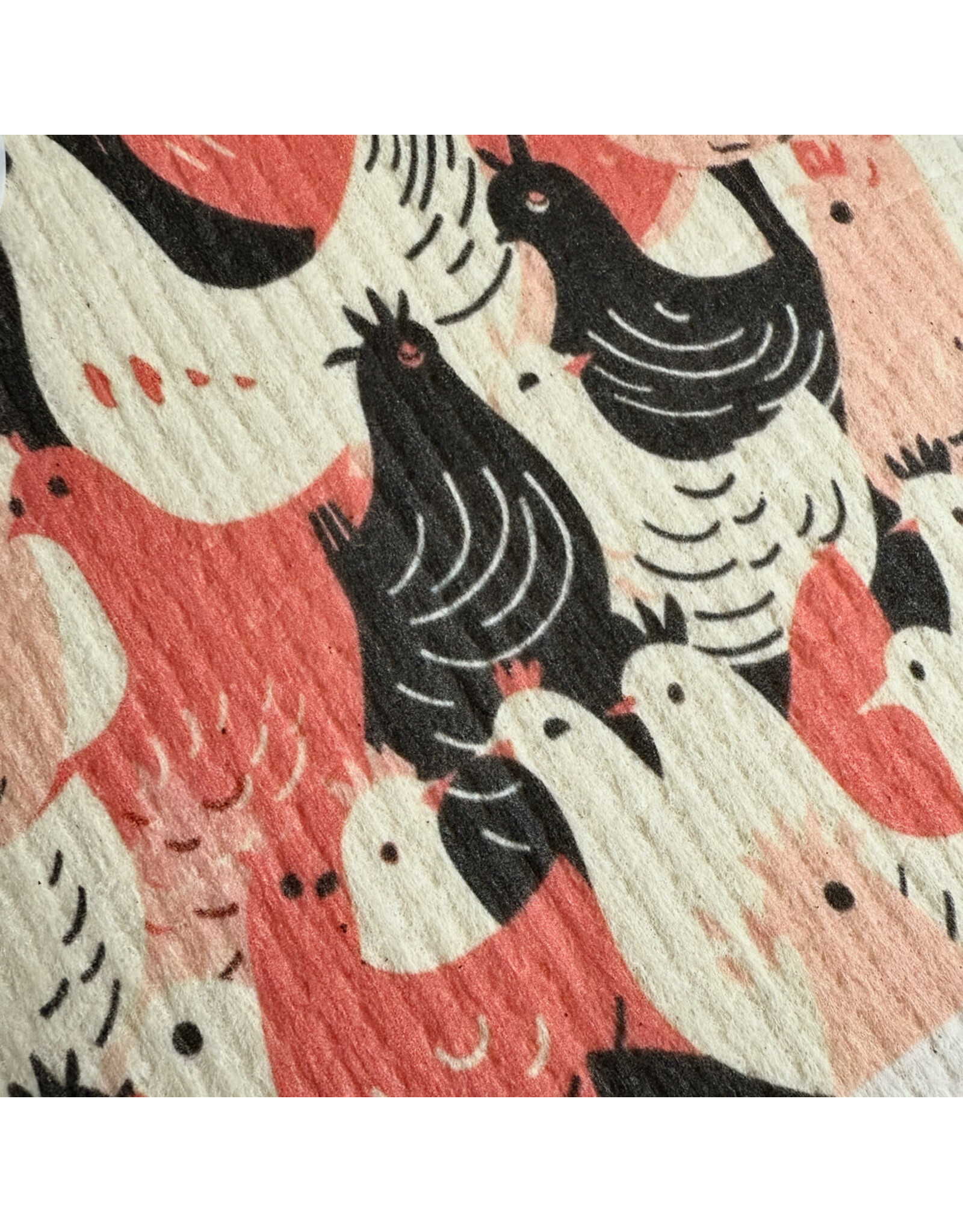 Pika & Bear Pika & Bear - "What the Cluck?" Chicken Design Swedish Dishcloth