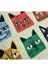 Pika & Bear Pika & Bear - "Tough Guys" Cat Design Swedish Dishcloth
