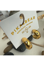 Pika & Bear Pika & Bear - "Lascaux" Rhinestone Stars Hoop Earrings in Gold