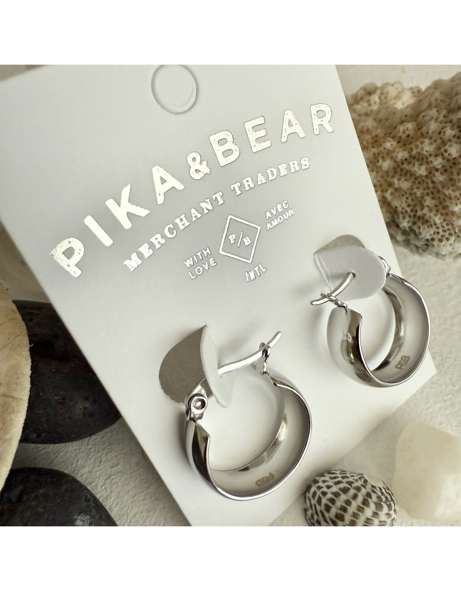 Pika & Bear Pika & Bear - "Sybil" 18mm Hoop Earrings