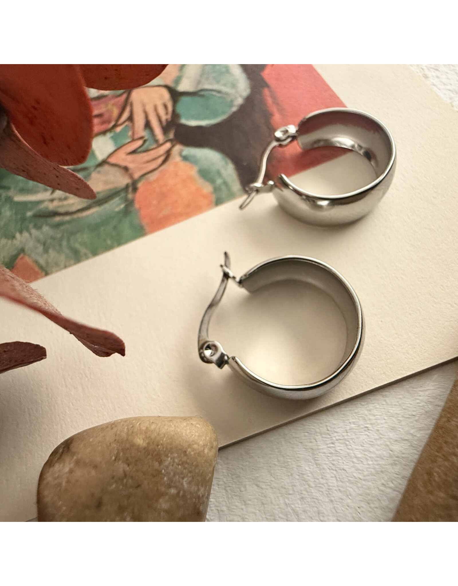 Pika & Bear Pika & Bear - "Sybil" 18mm Hoop Earrings