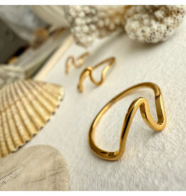 Pika & Bear Pika & Bear - "Tofino" Wave Ring in Gold