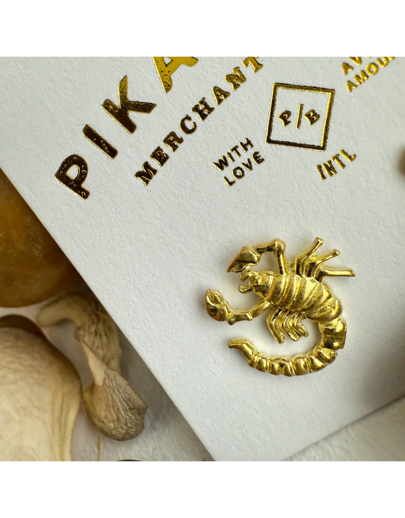 Pika & Bear Pika & Bear - "Chelamma" Scorpion Stud Earrings