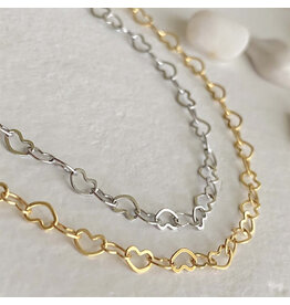 Pika & Bear Pika & Bear - "Love Bites" Linked Hearts Chain Bracelet