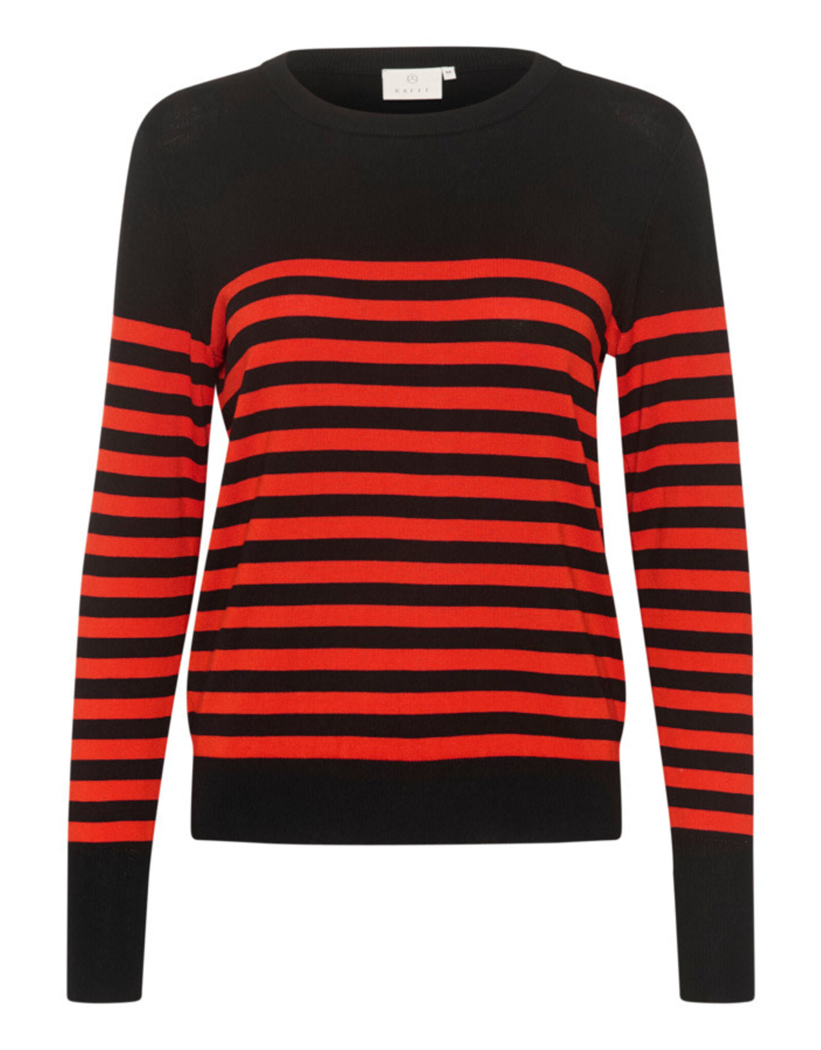 Kaffe Kaffe - Lizza Striped Knit Pullover (Black / Red)