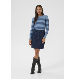 Kaffe Kaffe - Lizza Striped Knit Pullover (Windward)