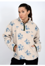 RD Style RD Style - Poppy Mock Neck (Cream Blue)