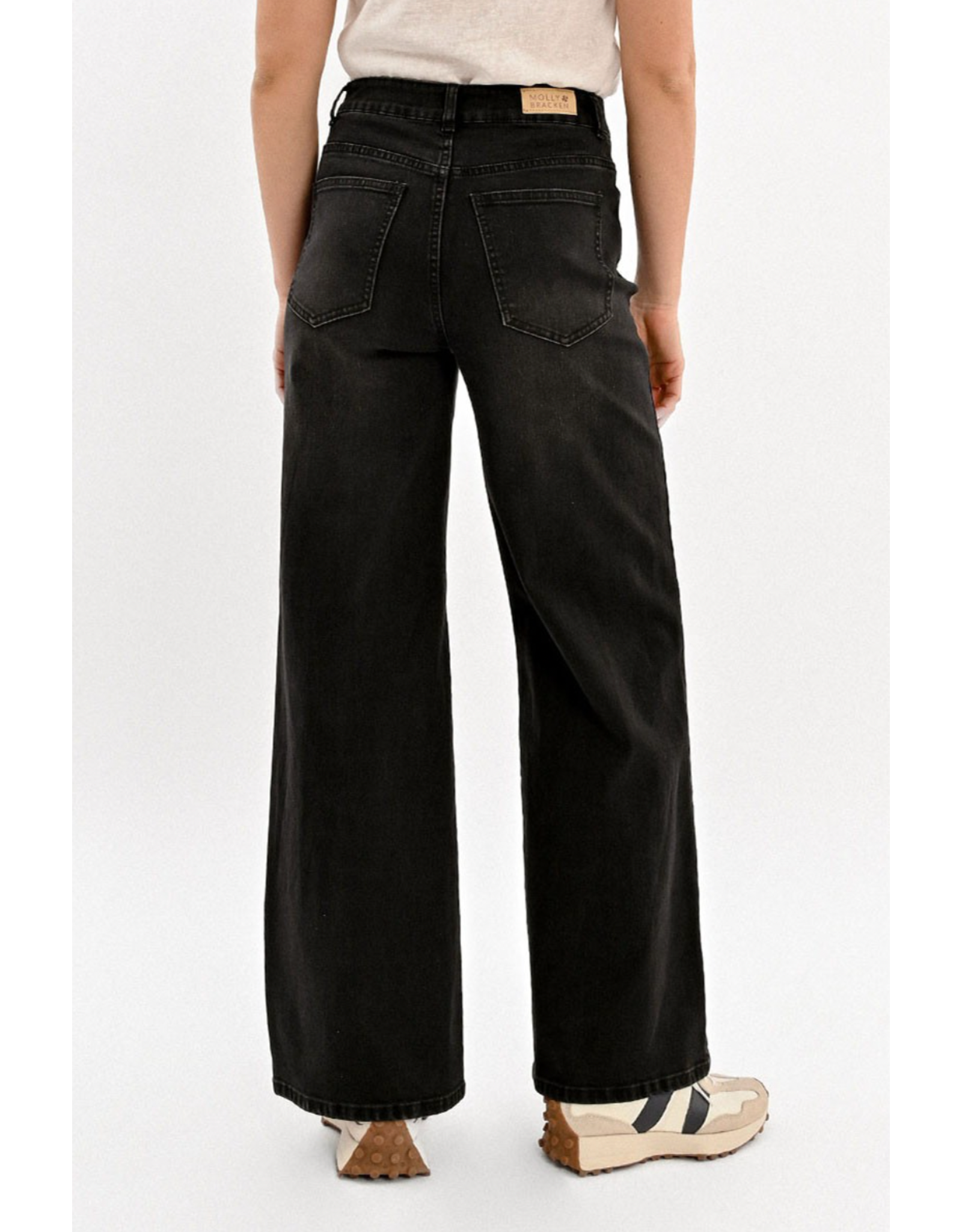 Molly Bracken Molly Bracken - High Waisted Wide leg jeans (Black)