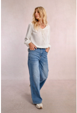 Molly Bracken Molly Bracken - High Waisted Wide leg jeans (Denim Blue)