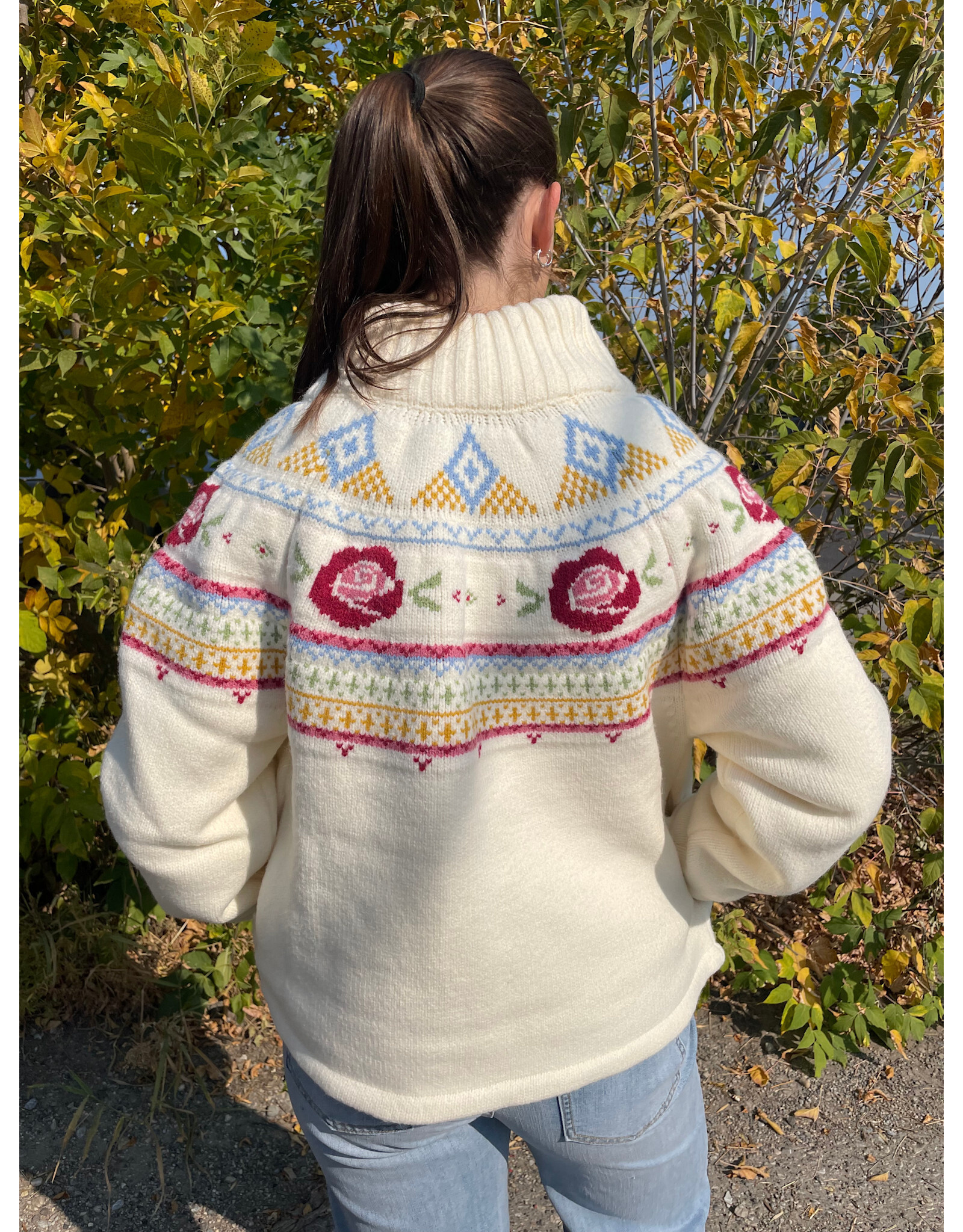 RD Style RD Style - Rose Ladies Zip Knit Boxy (Snow)