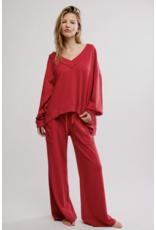Free people Free People - Staycation Lounge Pants (Deep Cherry)