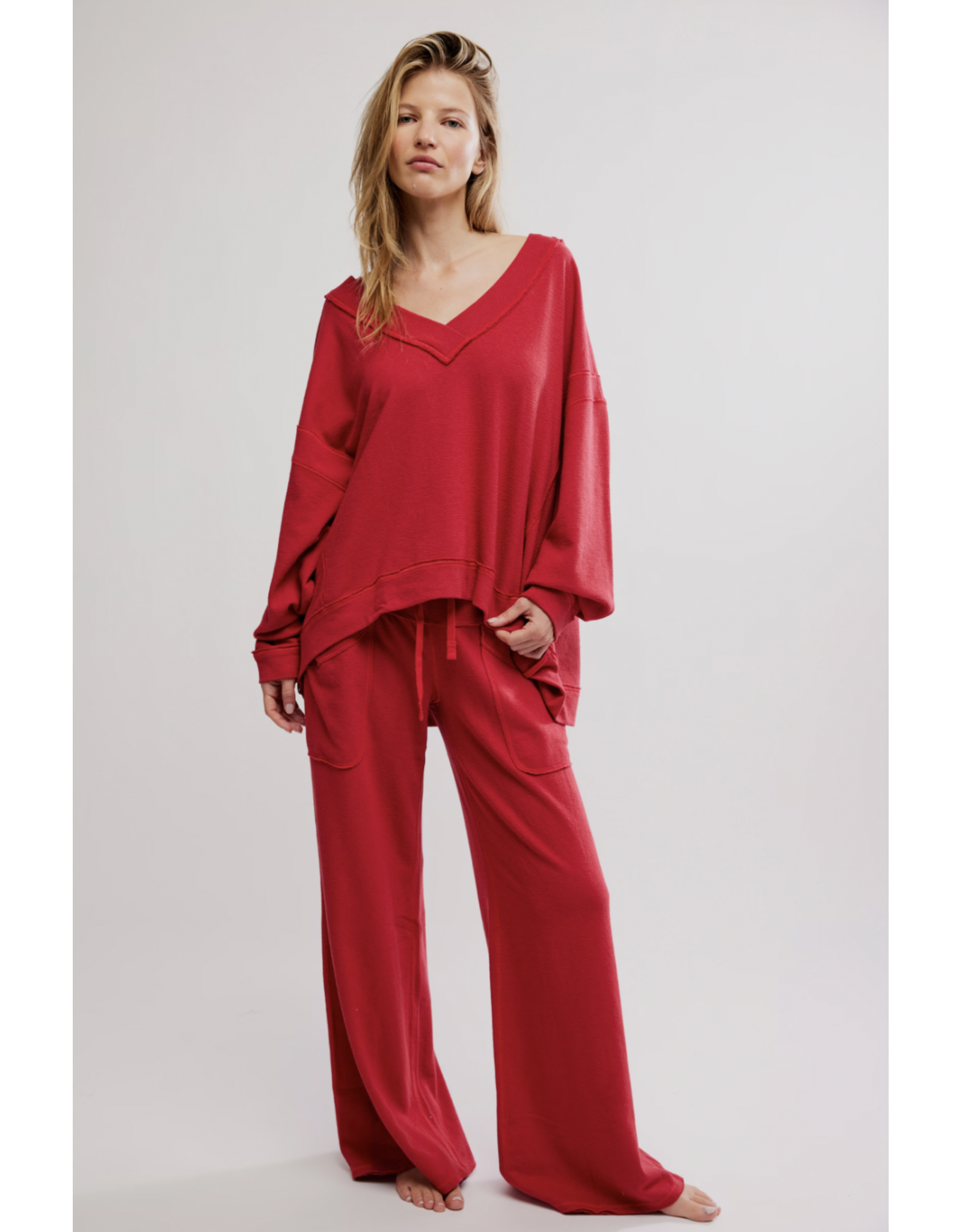 Free people Free People - Staycation Lounge Pants (Deep Cherry)