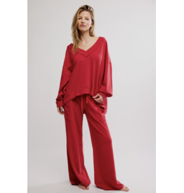 Free people Free People - Staycation Lounge Pants (Deep Cherry)