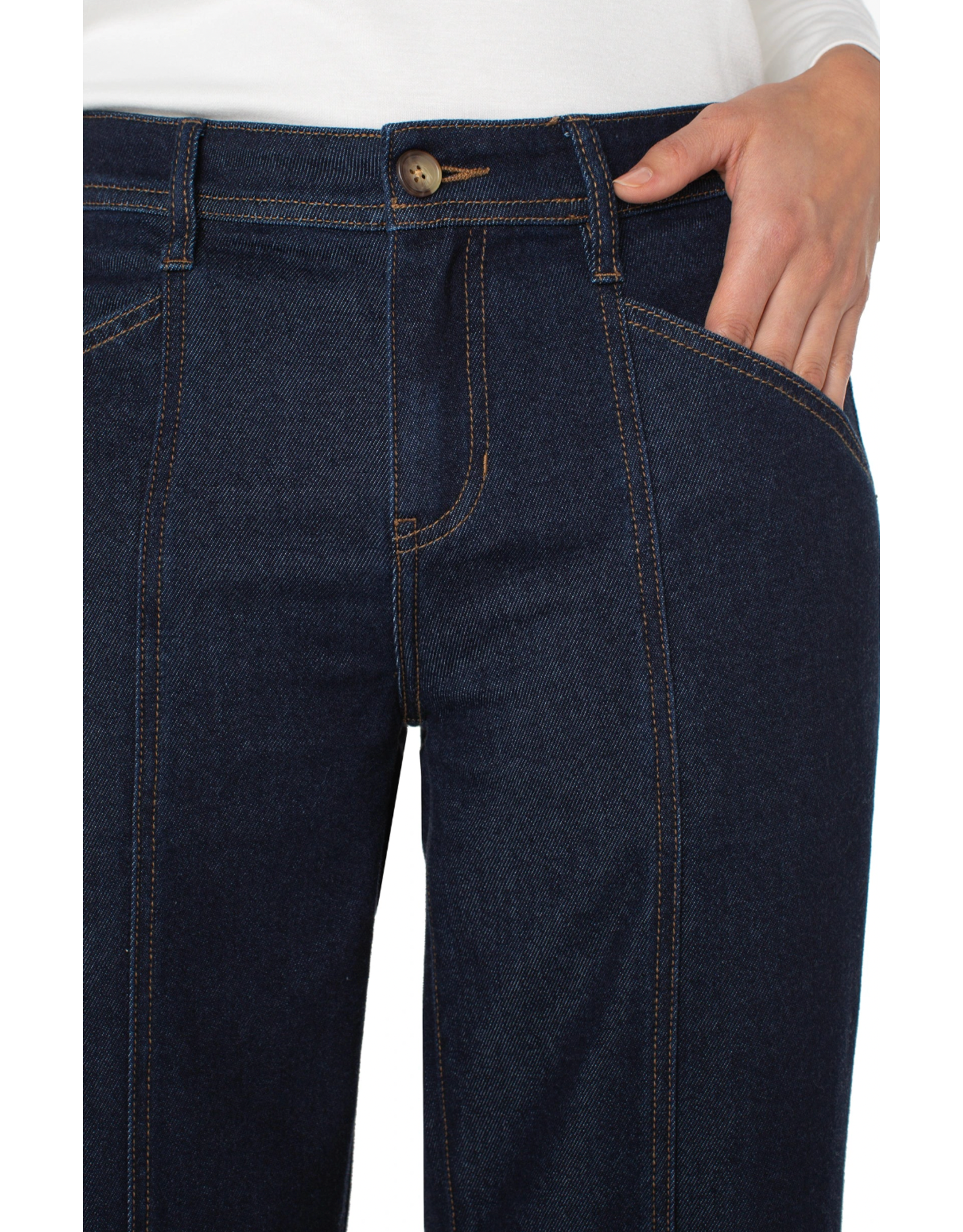 Liverpool Liverpool - Wide Leg  Trouser (Indigo Rinse)