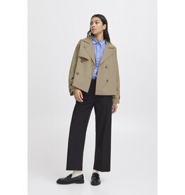 b.young b.young - Calea Cropped Trench Coat (Safari)