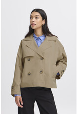 b.young b.young - Calea Cropped Trench Coat (Safari)