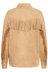 ICHI ICHI - Fano Fringe Detail Button Up (Travertine)