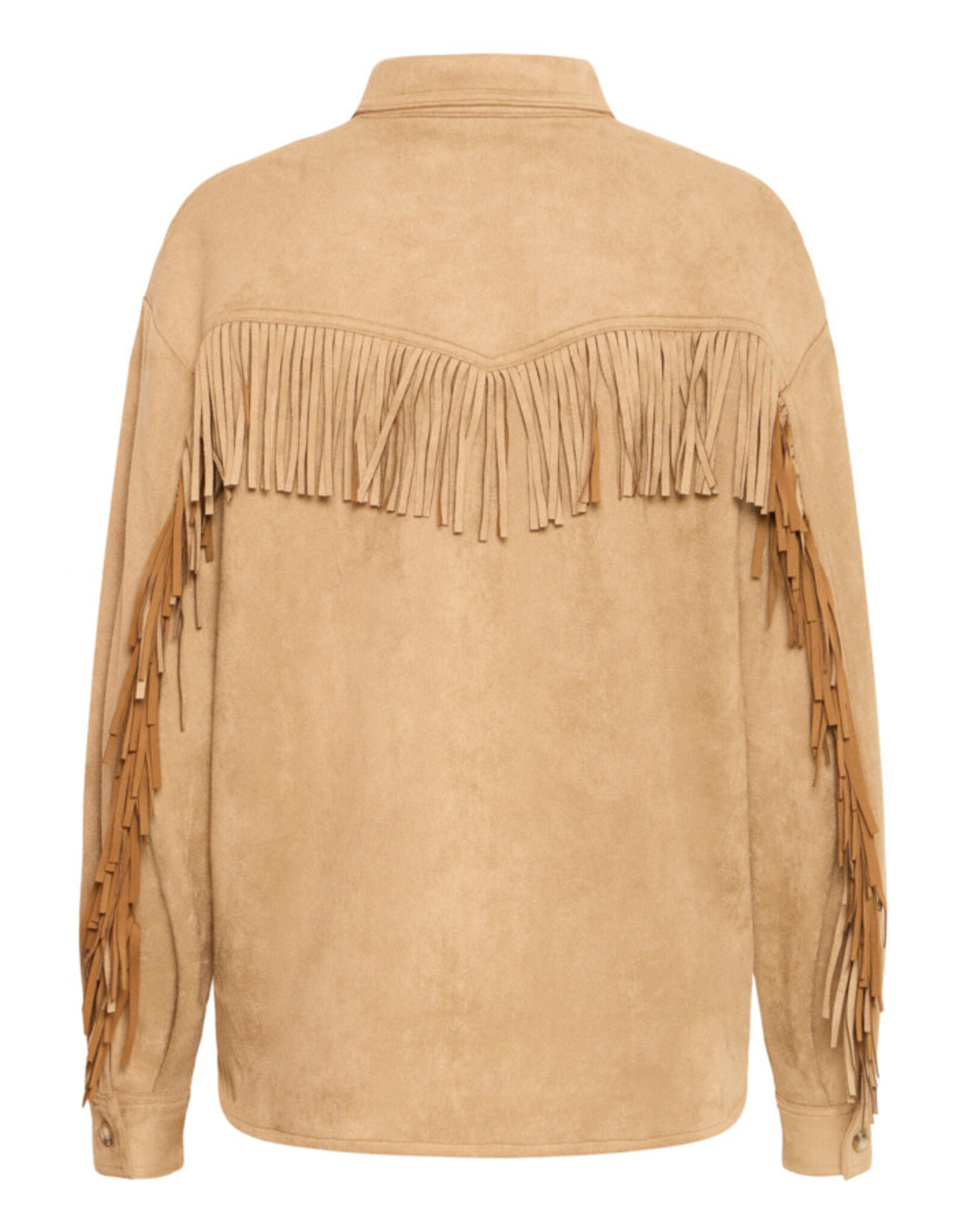 ICHI ICHI - Fano Fringe Detail Button Up (Travertine)