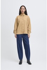 ICHI ICHI - Fano Fringe Detail Button Up (Travertine)