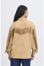 ICHI ICHI - Fano Fringe Detail Button Up (Travertine)