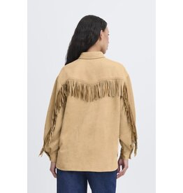 ICHI ICHI - Fano Fringe Detail Button Up (Travertine)