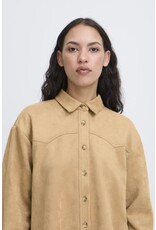 ICHI ICHI - Fano Fringe Detail Button Up (Travertine)