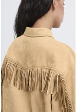 ICHI ICHI - Fano Fringe Detail Button Up (Travertine)