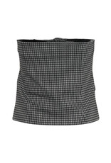 ICHI ICHI - Kate Houndstooth Strapless Top (Black / Grey)