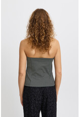 ICHI ICHI - Kate Houndstooth Strapless Top (Black / Grey)