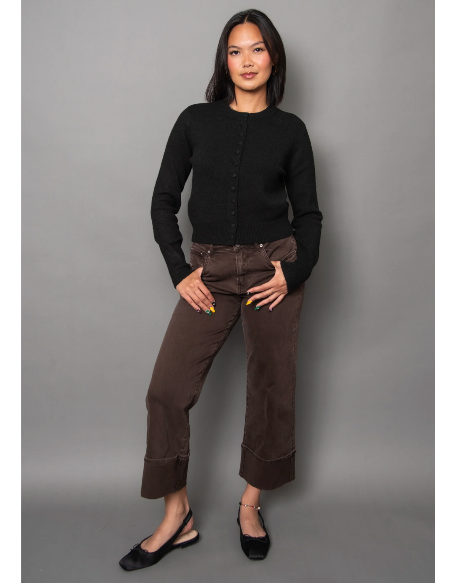 RD Style RD Style - Atalanta Crew Neck Cardigan (Black)