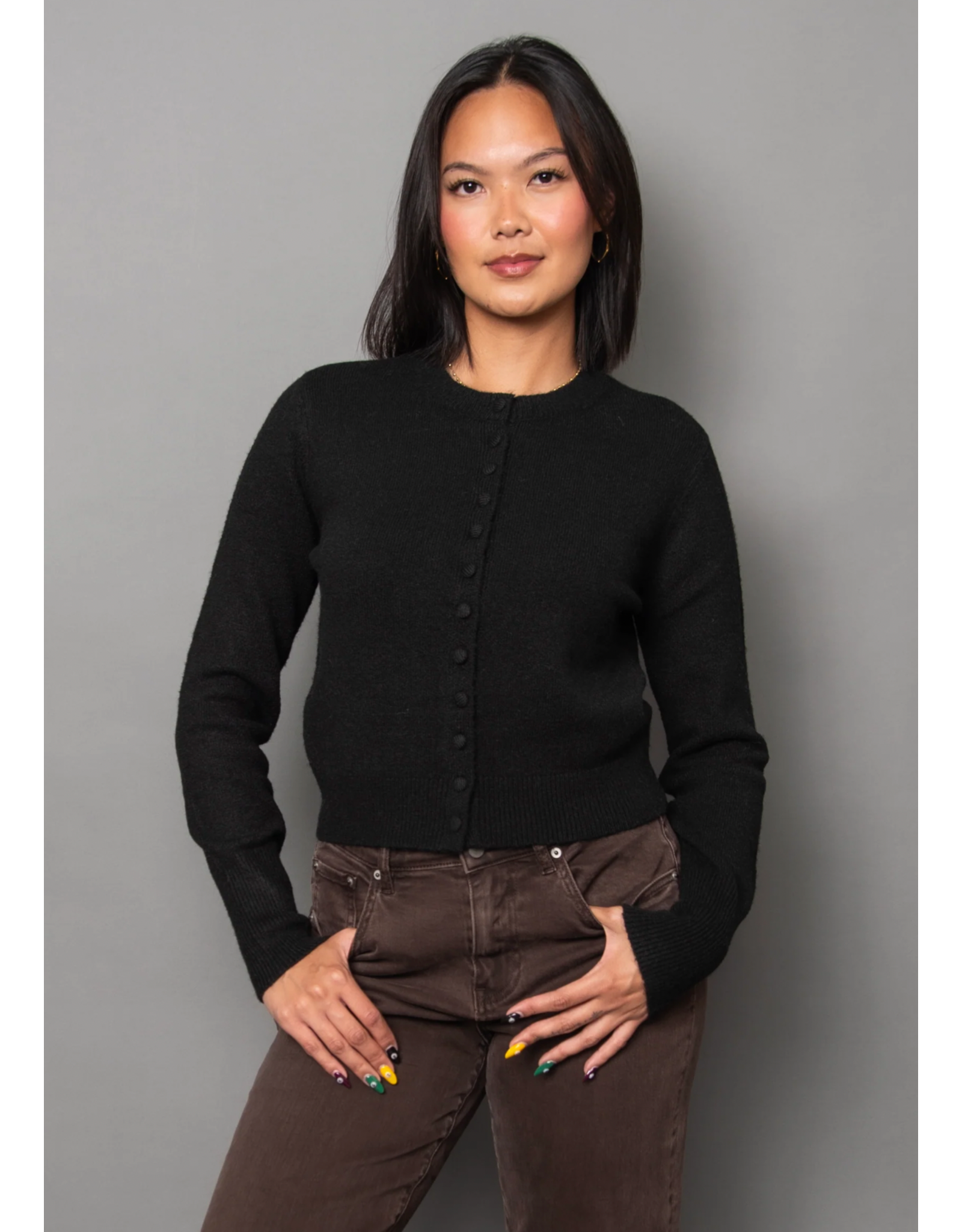 RD Style RD Style - Atalanta Crew Neck Cardigan (Black)