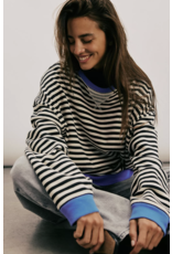Free people Free People - Classic Striped Oversized Crewneck (Black Combo)