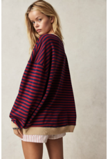 Free people Free People - Classic Striped Oversized Crewneck (Nautical)