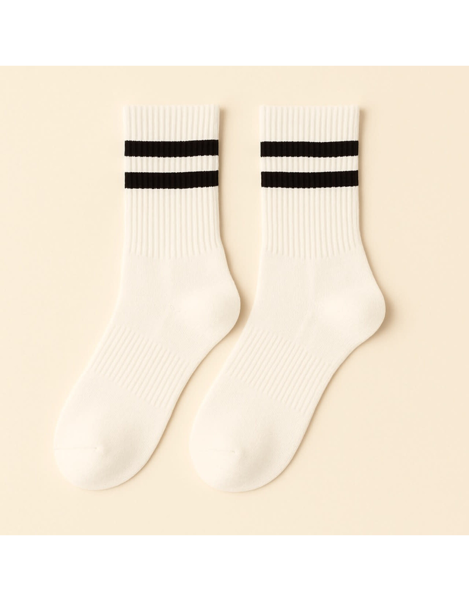 Pika & Bear Pika & Bear - "Bettega" Classic Crew Socks with Stripe Detail (3 pack)