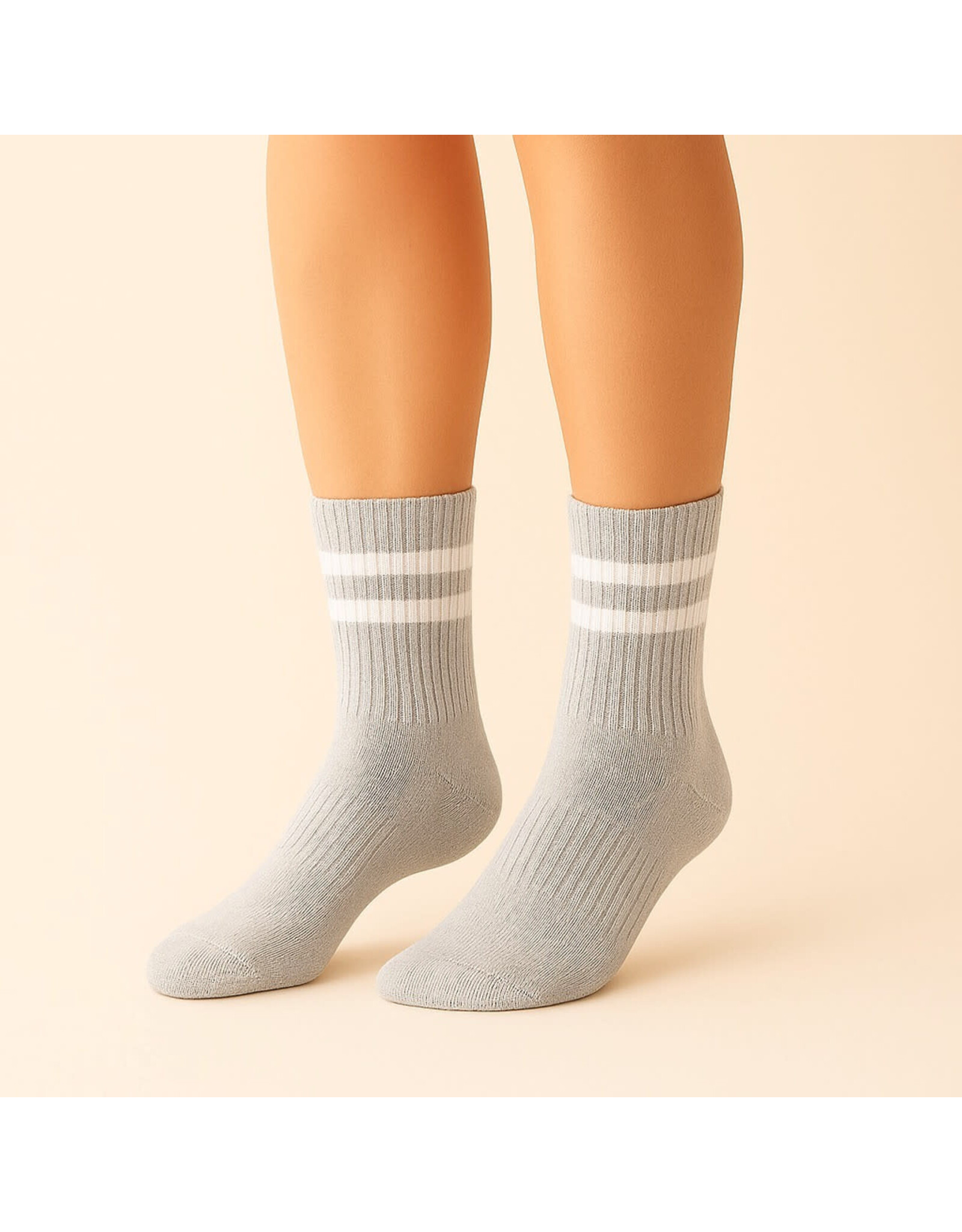 Pika & Bear Pika & Bear - "Bettega" Classic Crew Socks with Stripe Detail (3 pack)