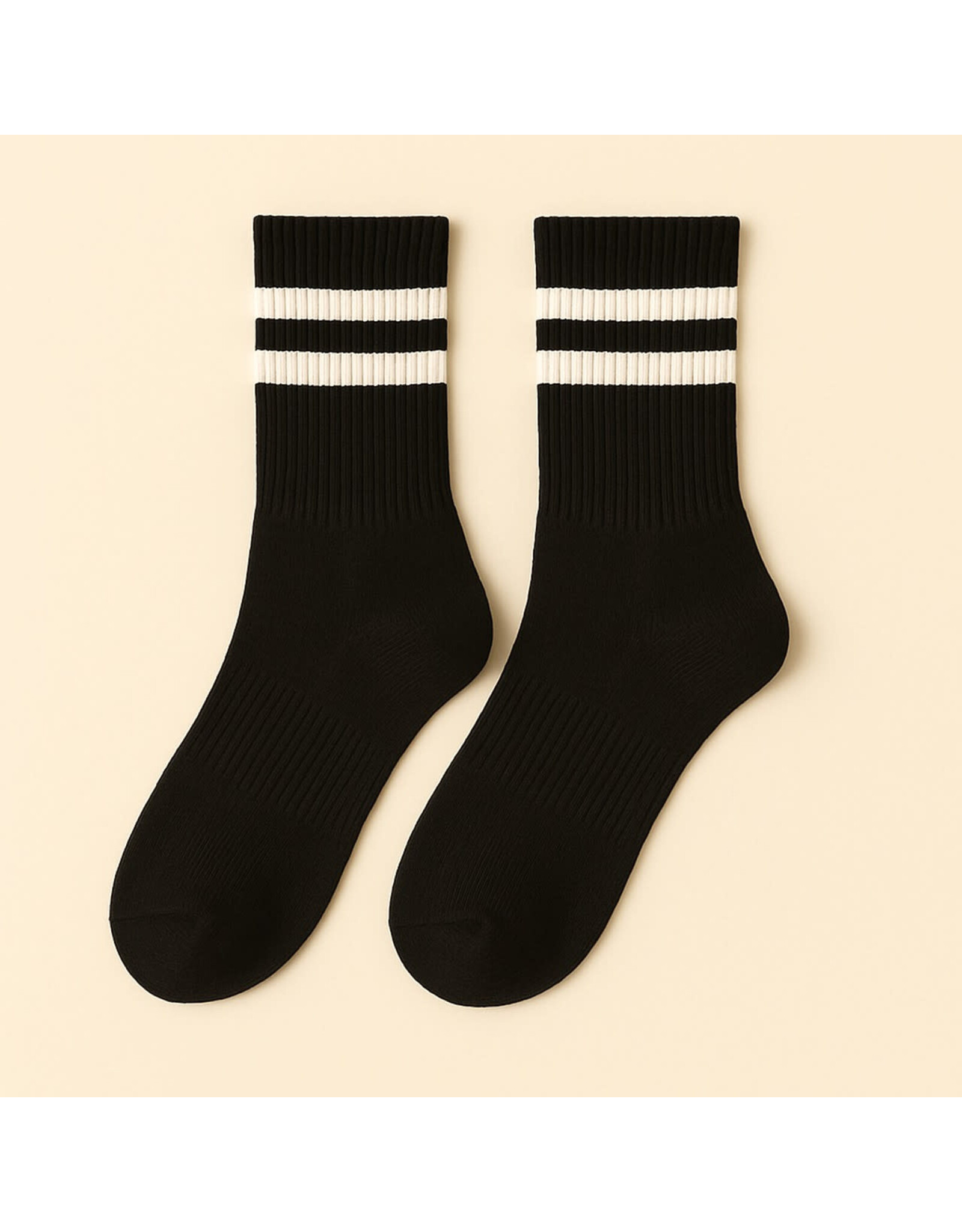 Pika & Bear Pika & Bear - "Bettega" Classic Crew Socks with Stripe Detail (3 pack)