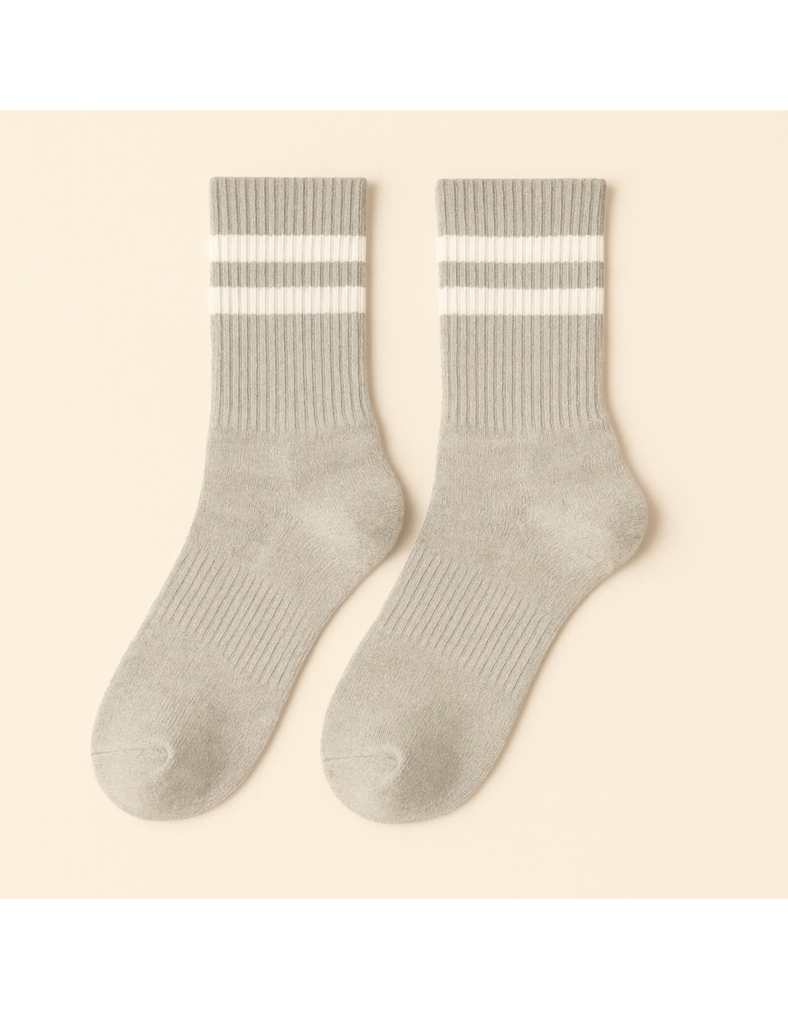 Pika & Bear Pika & Bear - "Bettega" Classic Crew Socks with Stripe Detail (3 pack)
