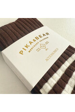 Pika & Bear Pika & Bear - "Varsity" Ribbed Crew Socks with Striped Detail (2 pack)