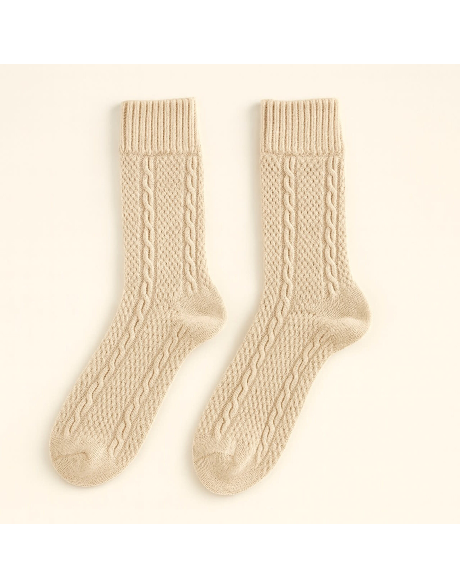 Pika & Bear Pika & Bear - "Sybil" Cable Knit Crew Sock