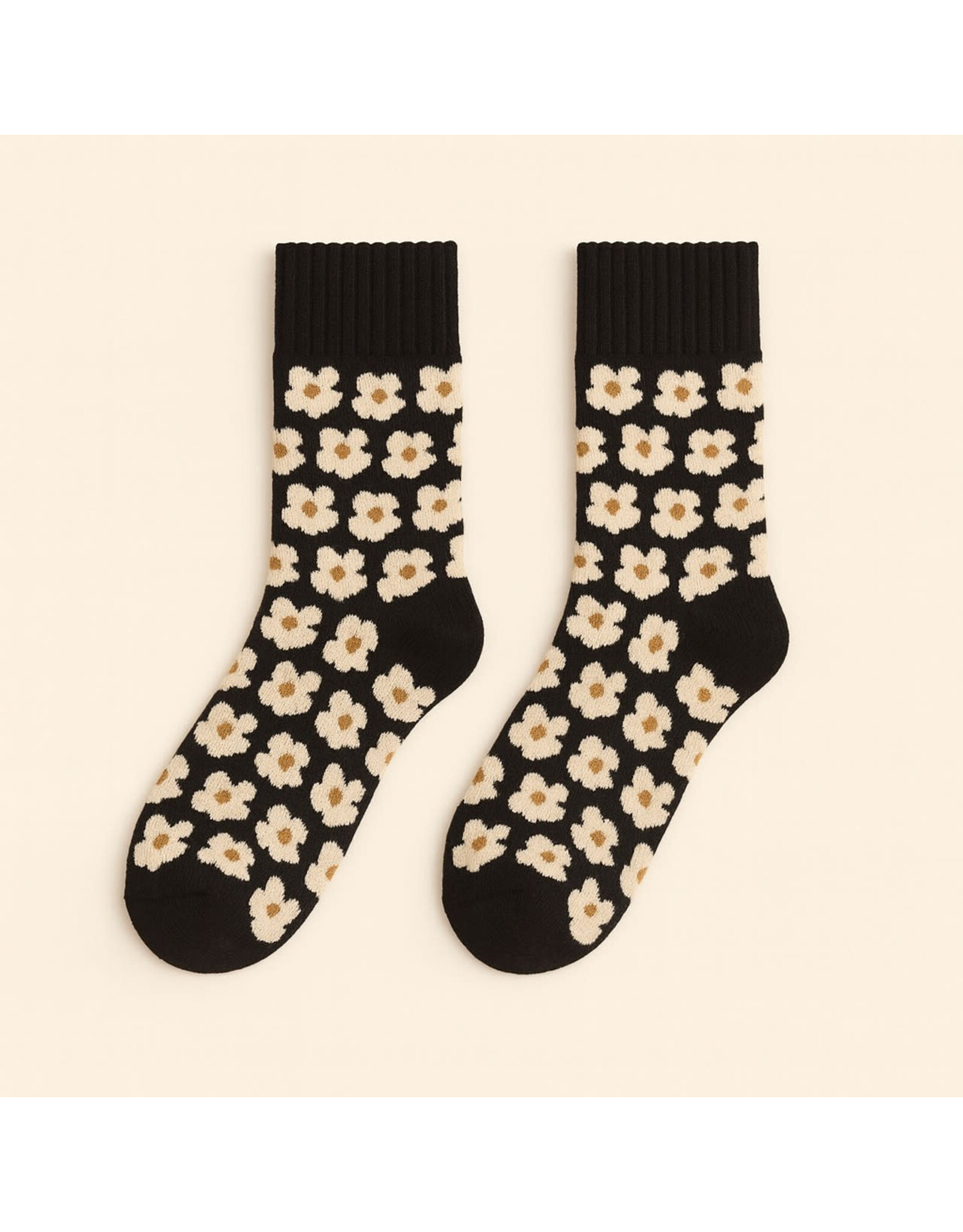 Pika & Bear Pika & Bear - "Daisy Jane" Floral Pattern Crew Sock