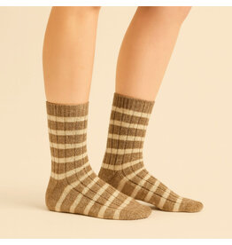 Pika & Bear Pika & Bear - "Marina" Striped Ribbed Crew Sock