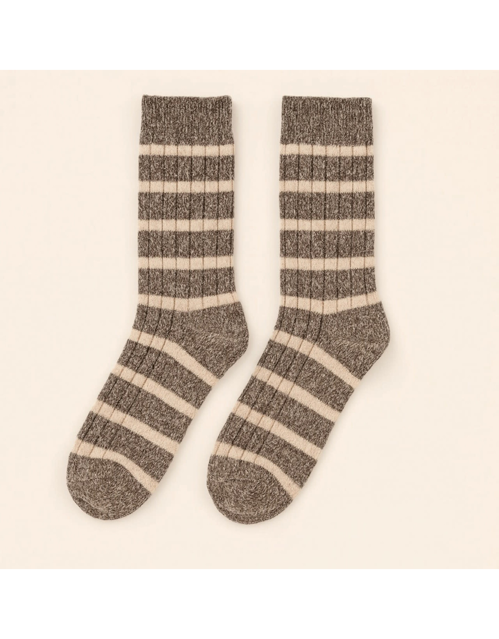 Pika & Bear Pika & Bear - "Marina" Striped Ribbed Crew Sock