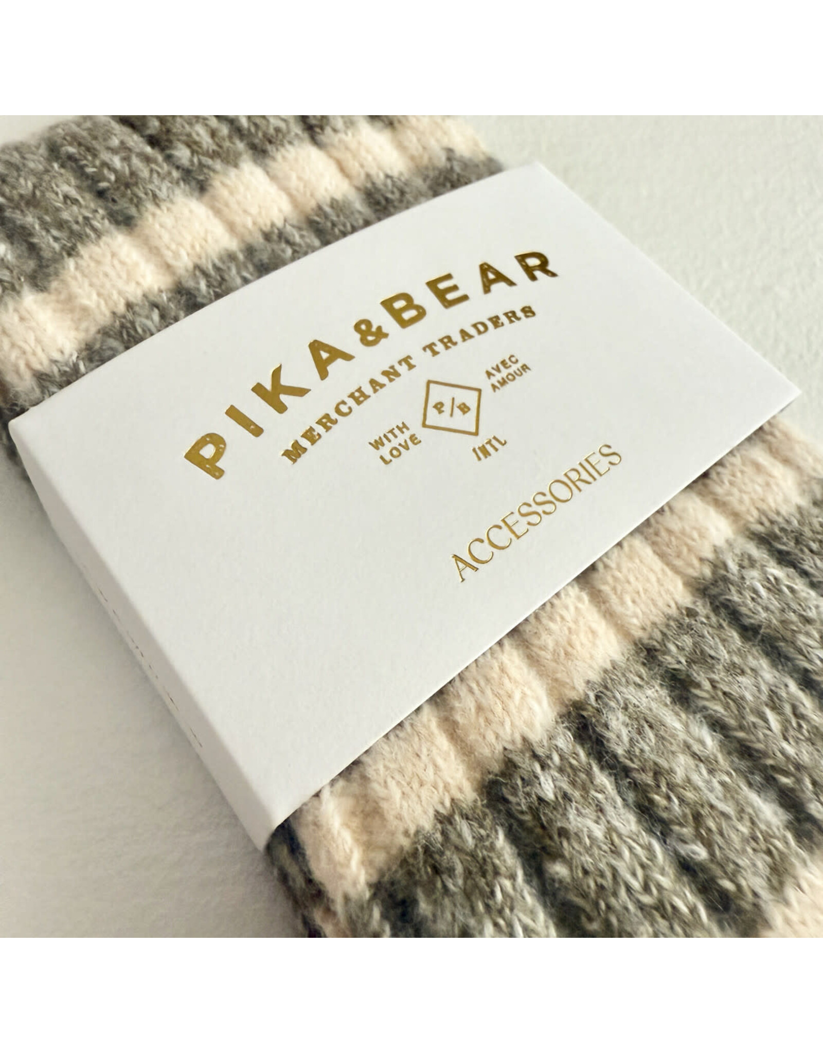 Pika & Bear Pika & Bear - "Marina" Striped Ribbed Crew Sock