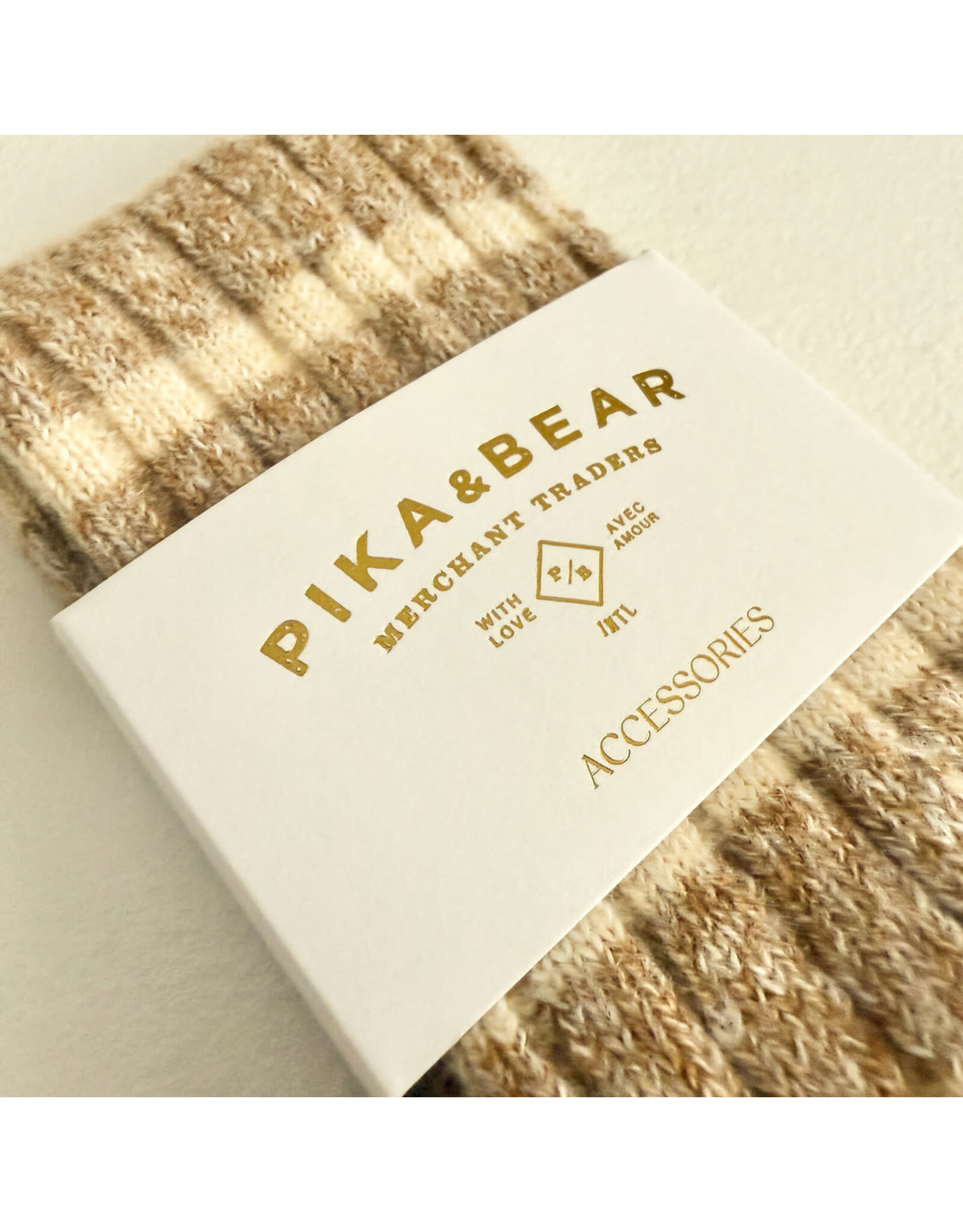 Pika & Bear Pika & Bear - "Marina" Striped Ribbed Crew Sock
