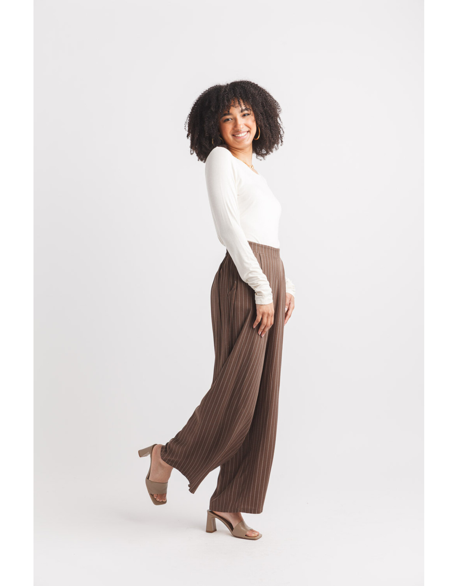 Papillon Papillon - Bamboo Stretch Long Sleeve top (Cream)